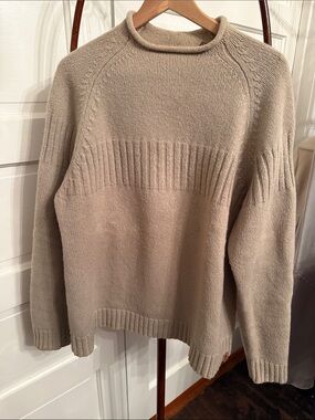 Timberland Rolled Mock Neck Heavy Lambswool Mohair Sweater Men’s L